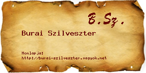 Burai Szilveszter névjegykártya